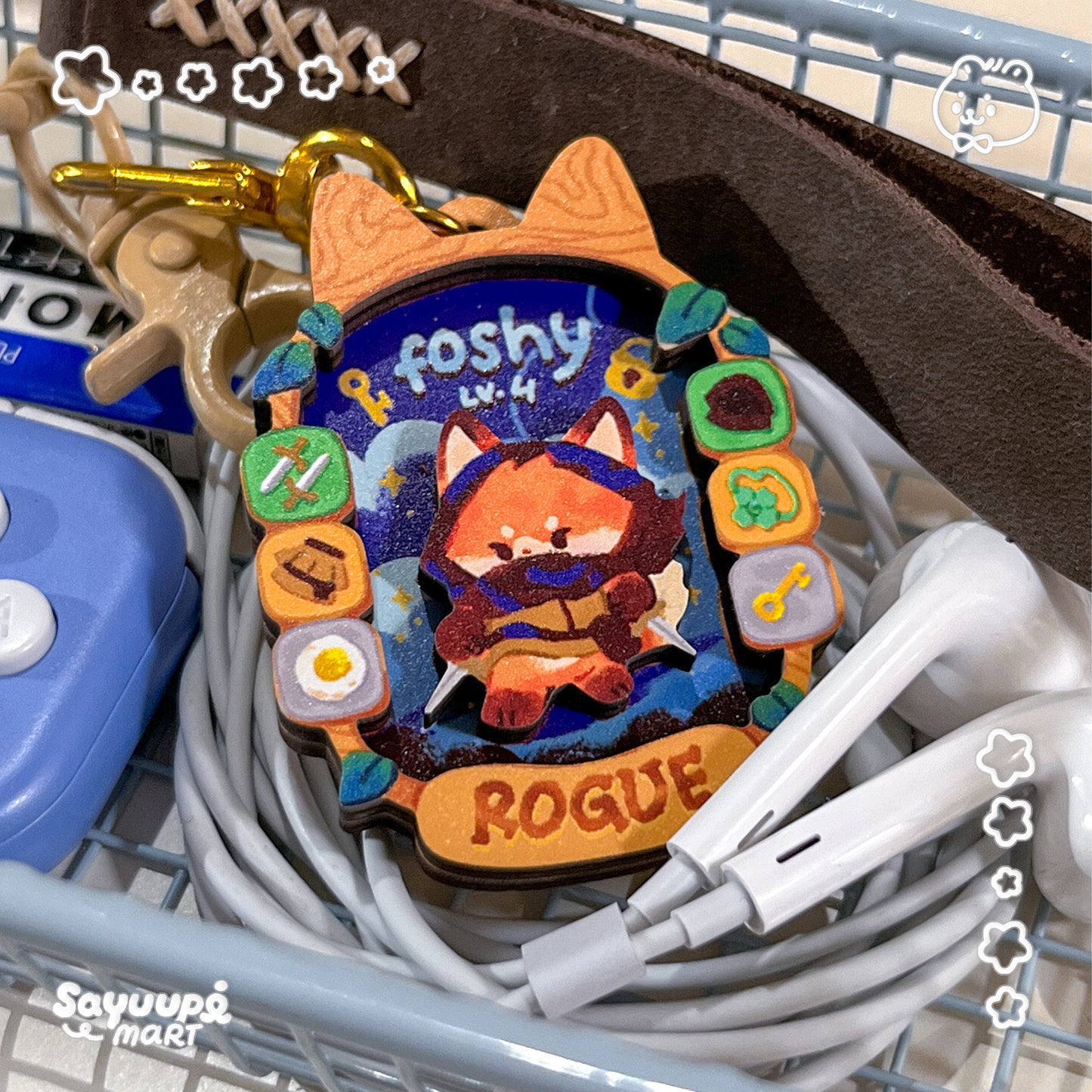 Adventure Pawty Layered Wooden Keychain