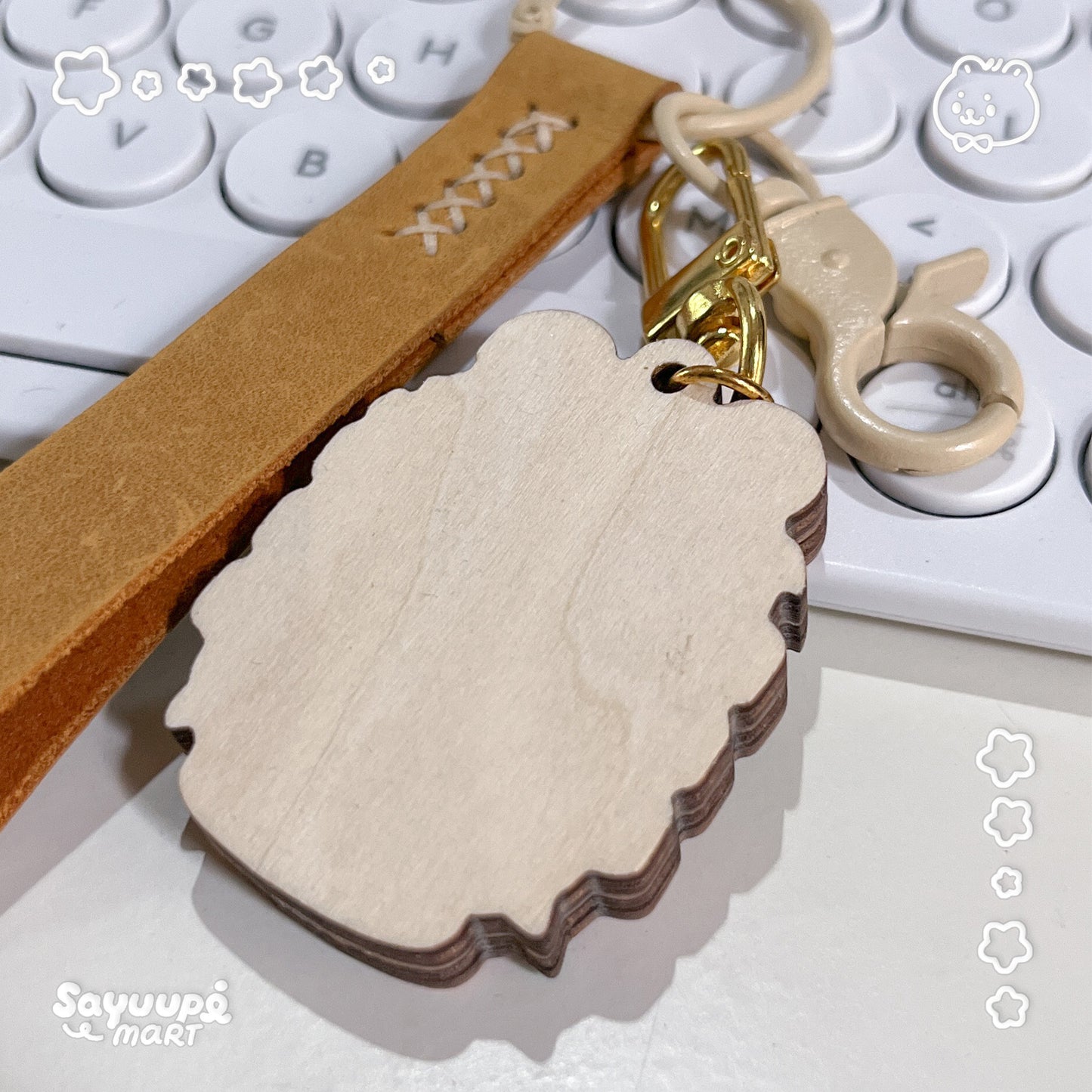 Adventure Pawty Layered Wooden Keychain