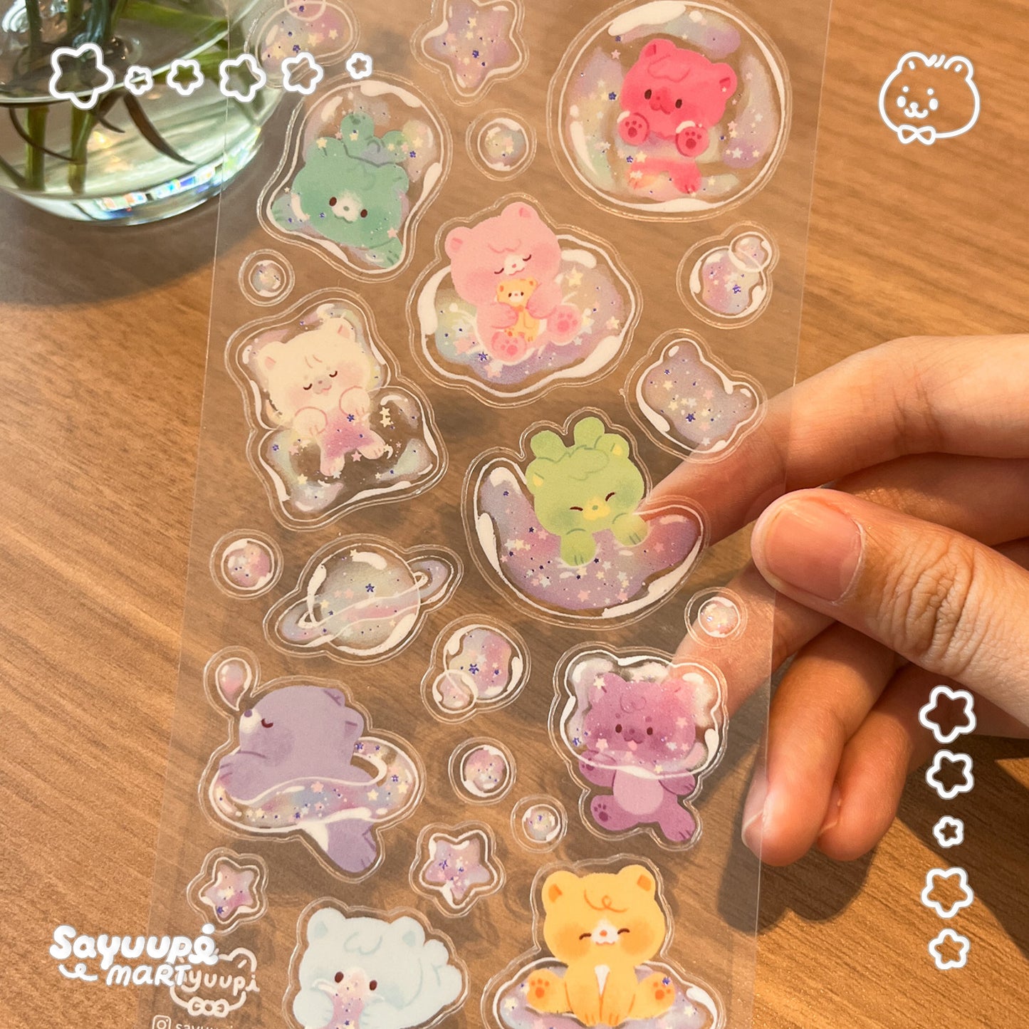 Transparent Kisscut Sticker Sheets