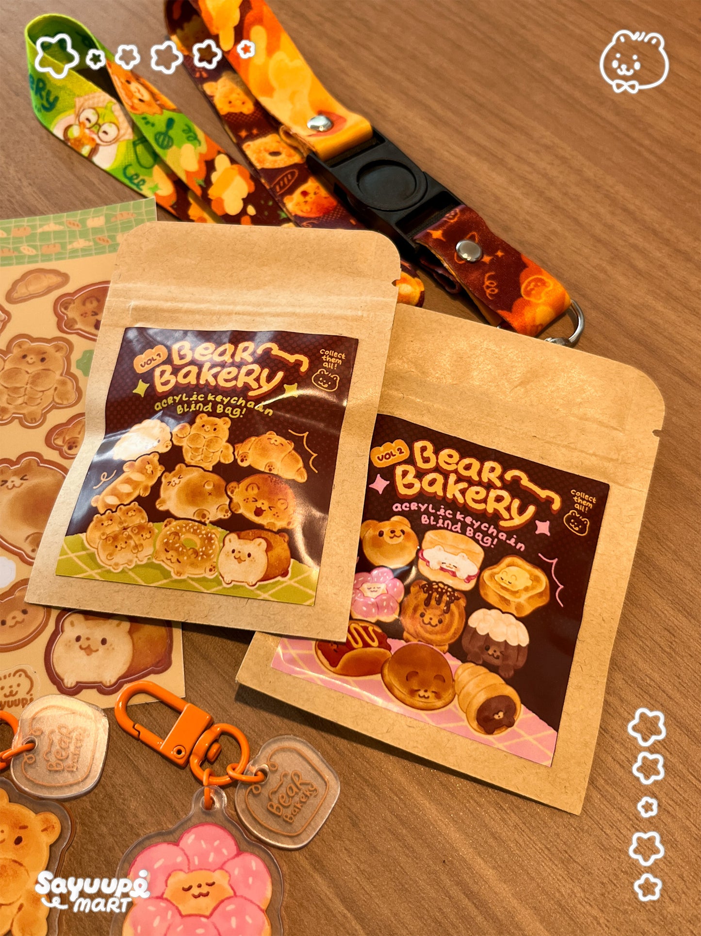Bear Bakery Acrylic Keychain Blindbag