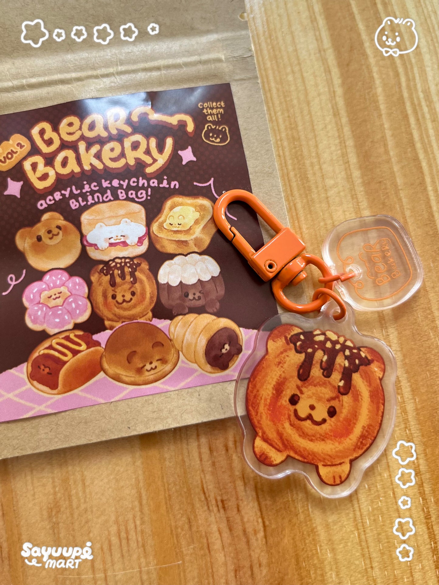 Bear Bakery Acrylic Keychain Blindbag