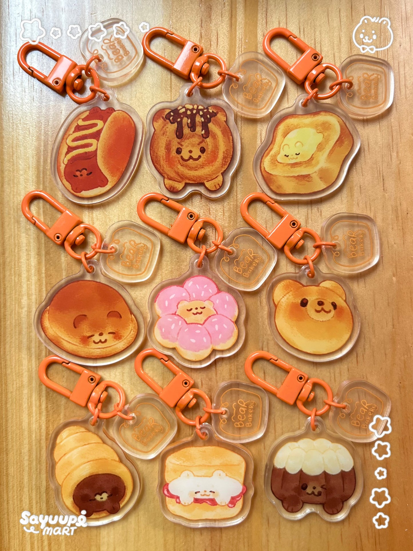 Bear Bakery Acrylic Keychain Blindbag
