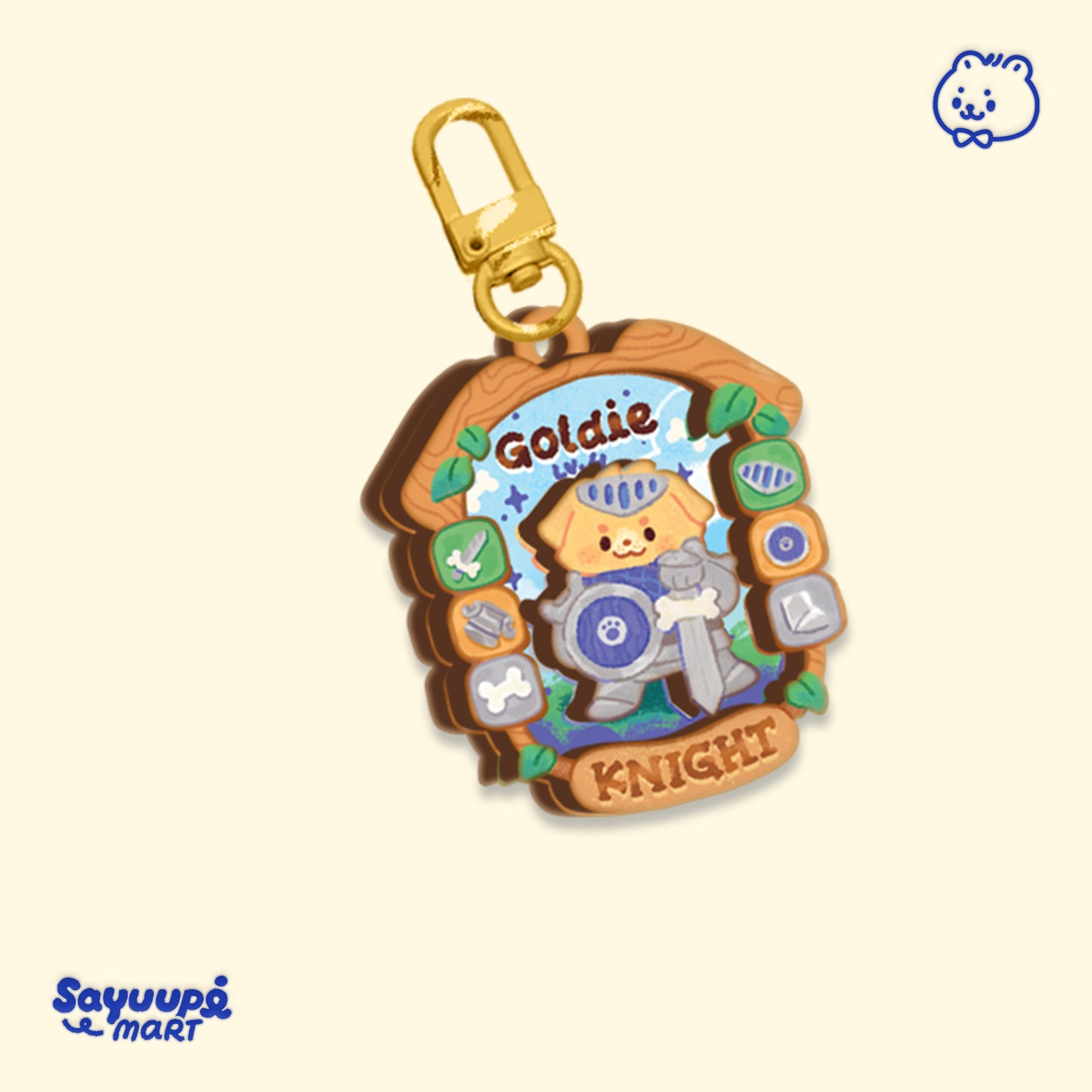 Adventure Pawty Layered Wooden Keychain