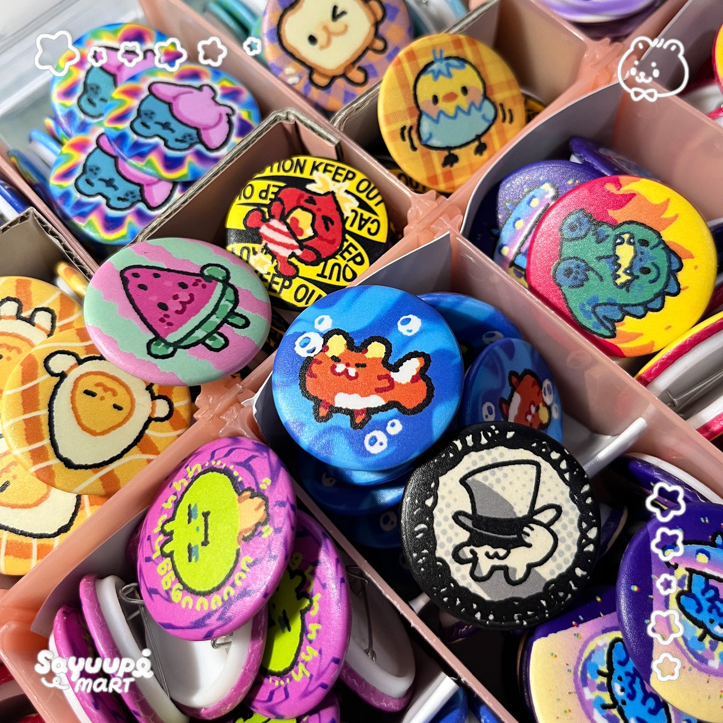 Silly Little Guys Button Pins