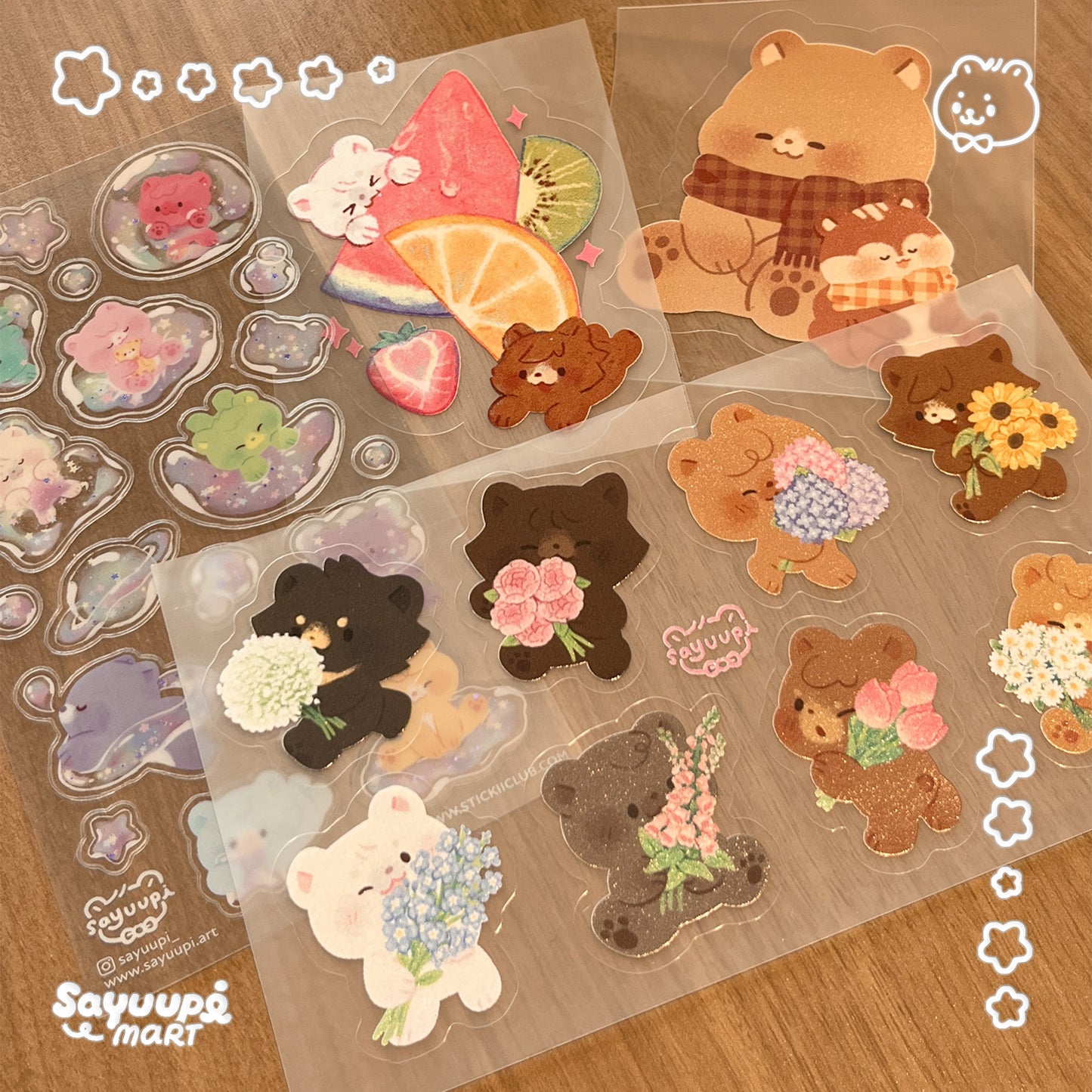 Transparent Kisscut Sticker Sheets